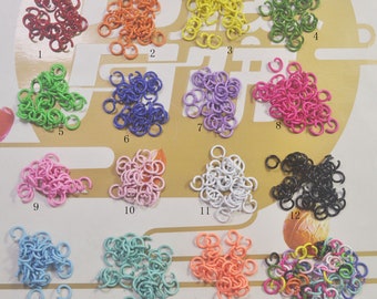 15 Colors,Mixed Color Jump Ring, 20g(about 100Pieces) Iron Jump Rings,8mm Diameter,Jump Rings Findings