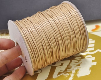 Wholesale 10Yds 1.5mm Wax Cords String Rope,khaki Waxed Polyester Thread,Jewelry Beading String, For Bracelet & Necklace Making
