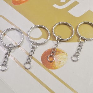 Porte-clés en gros avec anneaux, anneau brisé, anneau brisé, perles artisanales, k blanc, fabrication de porte-clés, fournitures pour porte-clés