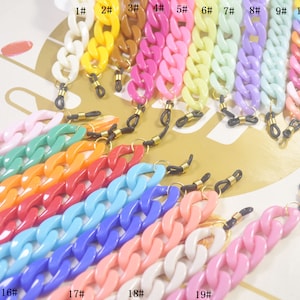 70 CM (27,5 &quot;) Brillenkette, Brillenkette, Brillenhalter, Sonnenbrillenkette Halskette, Brillenhalter, Brillenband, Acryl-Gliederkette