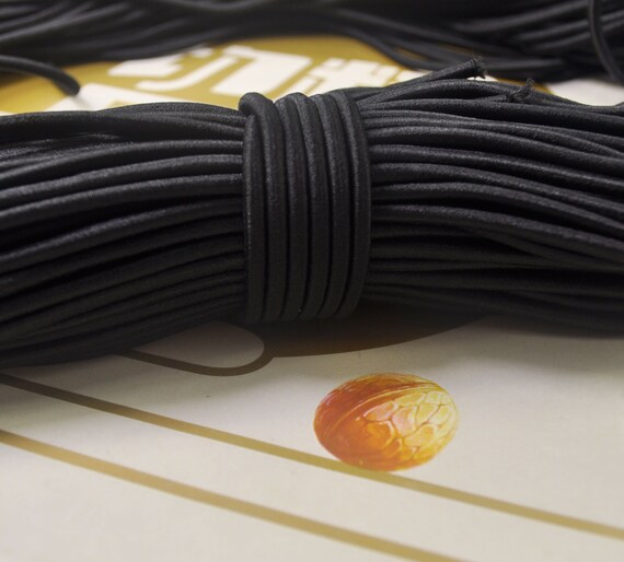 10Yds Black Elastic Cord,4mm Round Elastic Cord,stretch cord,Stretch  Drawstring,Elastic Rope Craft DIY,Nylon wrapped Rubber