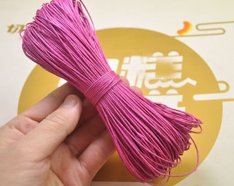 Waxed Cord ,65 meters Roseo cords,1mm Waxed Cotton Cord String, Bracelet Cord, Necklace Cord, Macrame Cord -- VC146