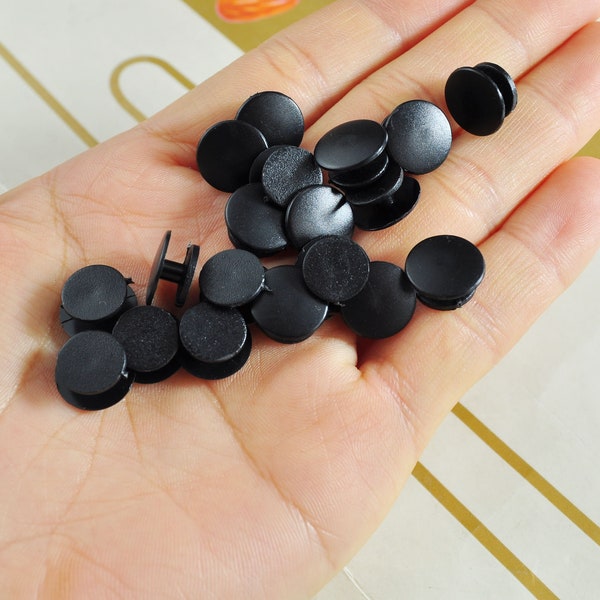 10Pcs-500Pcs Black Buckle,Crocs Buckle,Shoe Accessories， Plastic Buttons For Creating Shoe Charms.12x10x3mm