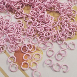 Light Pink Color Jump Ring, 50g(about 250Pieces) Iron Jump Rings,8mm Diameter,Jump Rings Findings