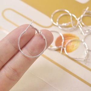 50Pcs Earring hoops,Silver plated earring hoop,Jewelry DIY,Ear hook,25mm