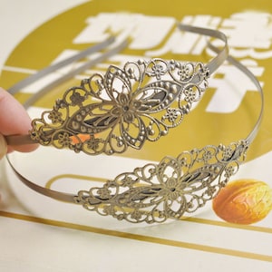 Bronze Headbands with Leaves,5pcs Antique Bronze headbnad with Filigree headbands ,Women,Girls,Wedding,DIY Jewelry Making
