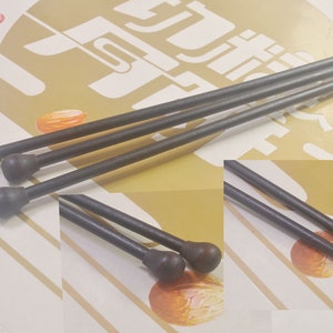 8 pieces of  Black Coffee Wooden Hair Stick,Wooden Hair Pin,Wooden Hair Stick with Ball End,unfinished,Hair Accessories -- 8.9&quot; long