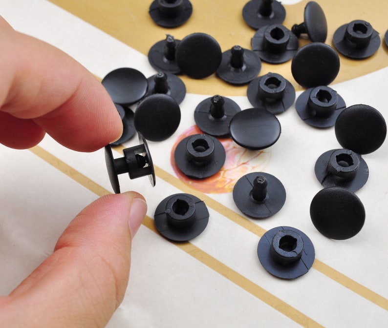 Black Shoe Accessories,10-100 set Replacement Rivets for Broken Shoe Strap Fix Button Fastener Repair Parts,14mm image 3