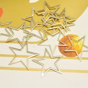 10 Stück Messing Stern Charms, Stern-Verbinder, Stern-Anhänger Stern Halsband Erkenntnisse 32mm - D532