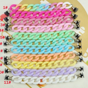 14CM Length Chain shoe charms,11 Colors Shoe Charm,Shoe Charm Matte Chain for Shoe,Acrylic link chain,Shoe Decoration,Choose Chain Color