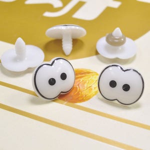 10Pairs Toy Eyes Cartoon Eyes Safety Eyes Animal Eyes Craft Eyes Plastic Eyes With Washers - 20x24mm.