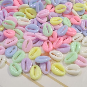Cowry Shells Beads,18x13mm Acrylic Cowrie Beads, Acrylic or Resin Beads,Mixed Color beads,Pastel Beads,150 pcs set