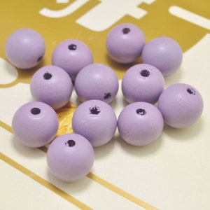 20pcs Lavender Round Wood Beads,20mm round wooden bead,necklace bead.bracelet bead, wood craft,space wood beads，wholesale beads