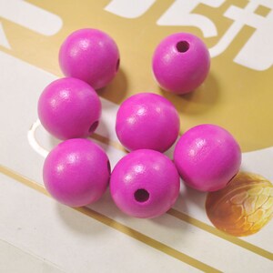 25Pieces 1 inch Rose round wooden beads,necklace beads, Painted wood bead,Wood Spacer Bead,Jewelry Supplies