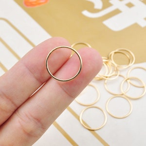 20 18k Gold Plated Round Shape Charms,18mm Brass Round Connector,Round Link,Circles Pendant,Round Earrings,Round Necklace,Findings