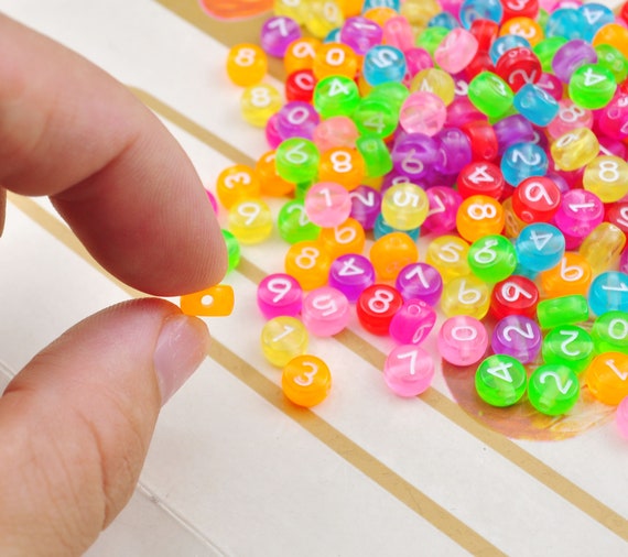 500 Perlas Acrílicas De 7 Mm, Redondas, Blancas, Con Agujero