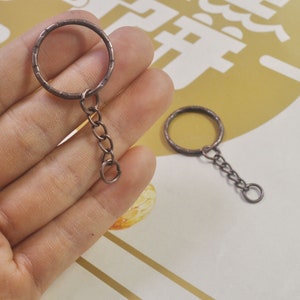 Bulk KeyChain Keyring with Chain jump rings,Split Ring Keyring Craft Beading,Antique Copper,Key Chain Making,Keychain Supplies
