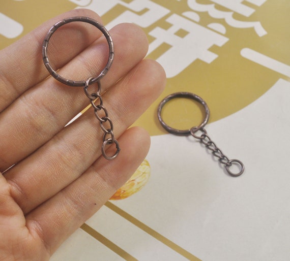 Bulk Keychain Keyring With Chain Jump Rings,split Ring Keyring Craft  Beading,antique Copper,key Chain Making,keychain Supplies 
