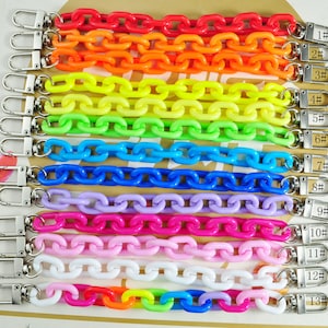 Chain shoe charms,13 Colors Shoe Charms,Shoe Charm Oval Chain for Shoe,Acrylic link chain,Shoe Decoration,Choose Chain Color