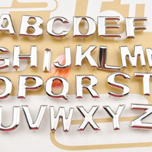 10/26 piezas de tachuelas plateadas con letras del alfabeto, tachuelas con letras de 15 mm para manualidades.