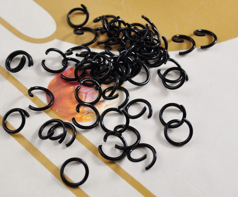 Black Jump Ring 50 500pieces Iron Jump Rings10mm Etsy