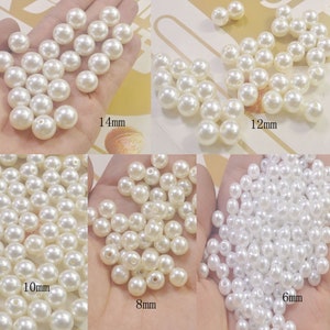 20-500 Pieces Ivory and white Plastic Pearl Beads 6mm/8mm/10mm/12mm/14mm,Round plastic PEARL BEADS