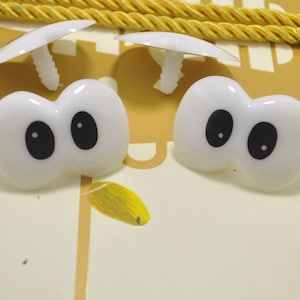 10Pairs Toy Eyes Cartoon Plastic Safety Eyes Animal Craft Eyes Plastic Eyes With Washers - 27X38mm