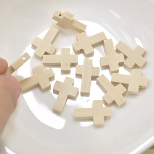 50pcs Original Wood Cross Pendant,Natural Wood Cross Charms,Unfinished Wooden Cross for your handmade,wood bead--22x15x4mm