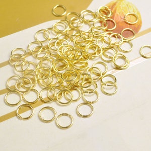 Jump ring,Open Jump rings,200Pcs Gold Plated Jump Rings-8mm
