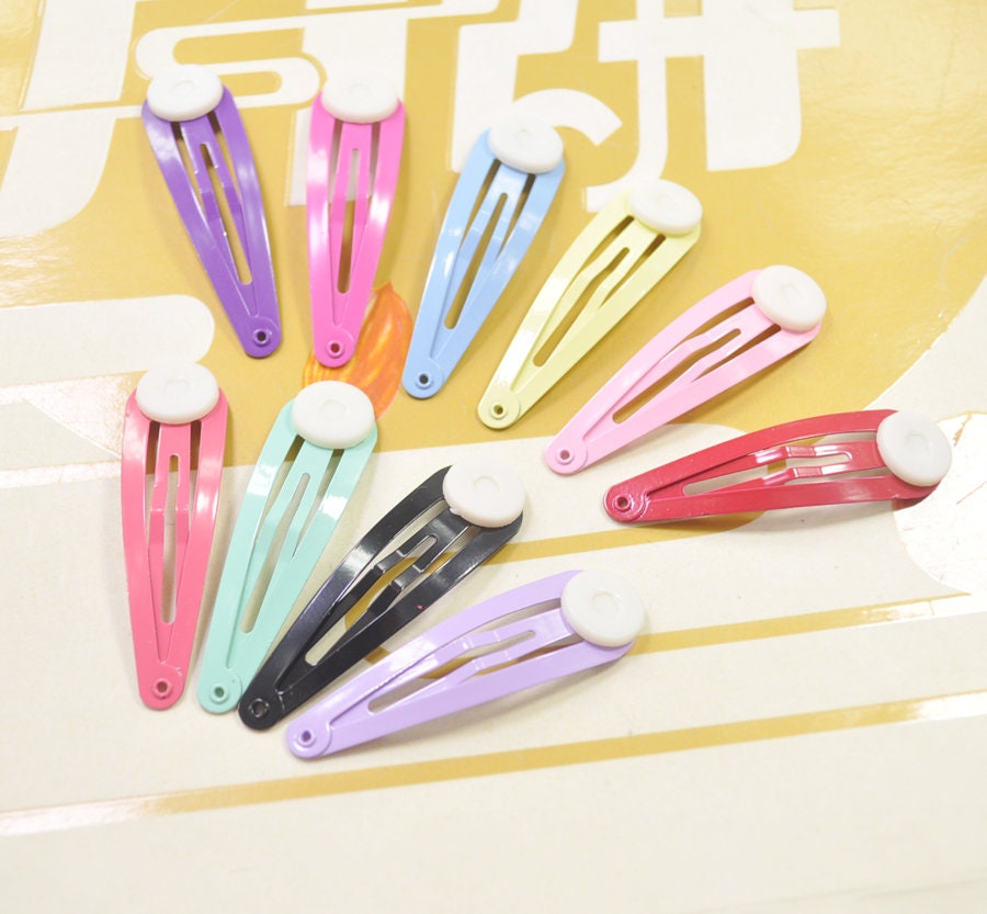 5/10/20/30pcs Blank Barrette Snap Clips With Glue Pads/10 - Etsy