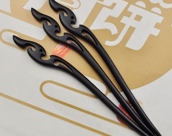 1/2/3/4/5Pcs Phoenix Black Wooden Hair Stick,7" Ebony Wood Hair Stick，High Quality Shawl Pin Fork Hair Stick,Wood Hair Stick Pin,Hair pins