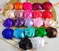 36 Colors,2-50Pcs Satin Roses,Flat Back Satin Ribbon Rose Flower，wedding bouquets，Brooch Bouquets,Hair Accessories,Handmade Rolled Rosettes