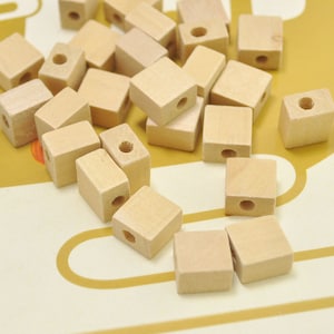 12mm Wooden Letters Beads, Wooden Letter Cube, Alphabet Beads, Name Beads,  ABC Craft Beads, Wooden Alphabet Letters Beads 