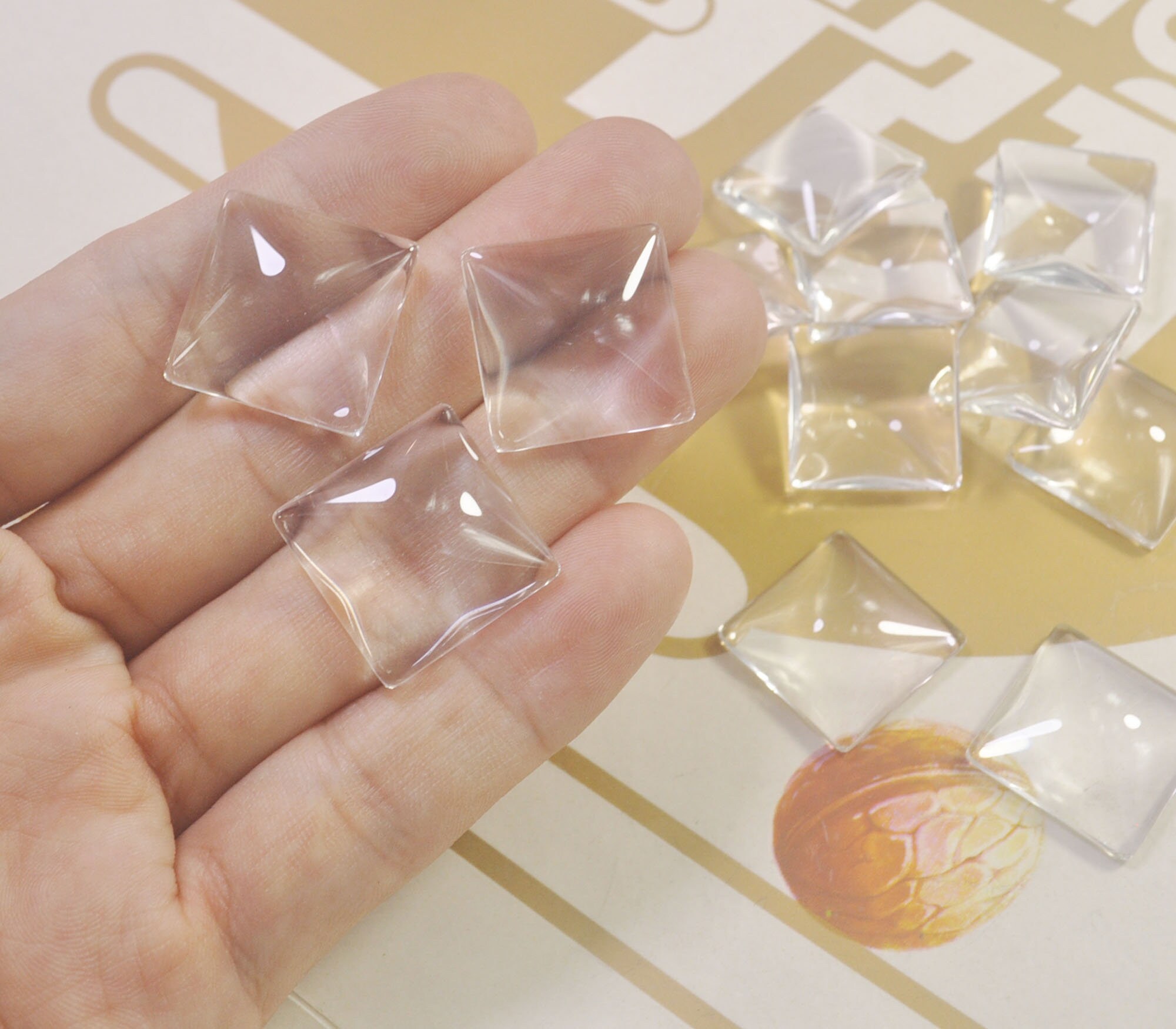 Vendita Cabochon in Vetro Trasparente Disco 30mm