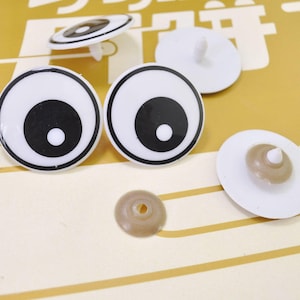 10Pairs Large Toy Eyes Cartoon Eyes Round Safety Eyes Animal Eyes Craft Eyes Crochet doll eyes Plastic Eyes Printed Eyes- 40mm.