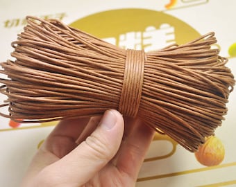 1.5mm Brown Waxed Cotton Cord, 20 Meters, Necklace Cord, Bracelet Cord,Waxed Cord, Beading / Craft and Jewelry Supplies -- VC290B
