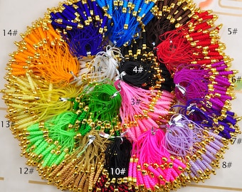 17 Colors,5/10/20/30/50/100pcs Cell Phone Strap Lanyard Accessories,Mobile Cell Phone Strap Chains With Gold plated Metal Connectors