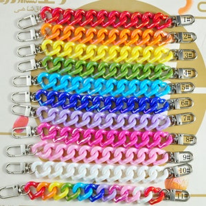 Chain shoe charms,11 Colors Shoe Charms,Shoe Charm AB Color Heart Chain for Shoe,Acrylic link chain,Shoe Decoration,Choose Chain Color