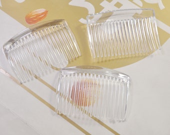 19teeth Plastic Hair Combs Clear,10Pcs Plastic Hair Combs for Fascinators and Millinery