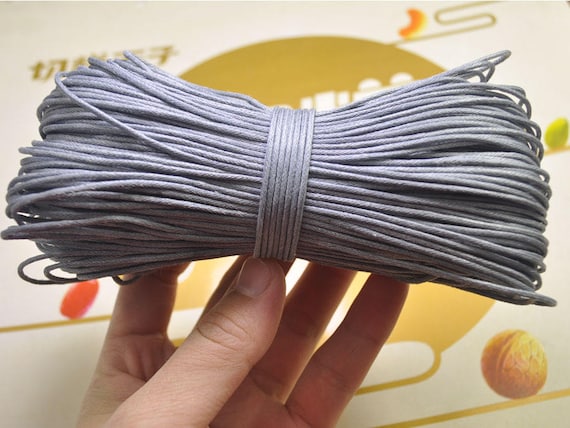 100 Meters Mixed Color Waxed Cotton Beading Cord 1.5mm Jewelry String 10 Color