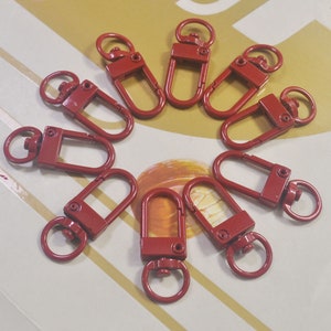 8Pcs Red Lobster Swivel Clasp,Metal Snap Hook, Swivel Clasp Hook, Lobster Hook -- 33x12mm