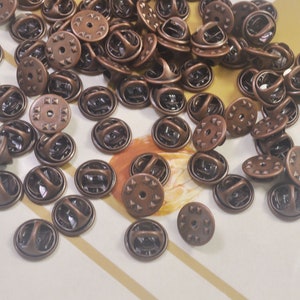 Pack of 10,20, 40, 60, 80, or 100Pcs,Brass Clutches Backings Backs Clasp,Copper Butterfly Pin Clutch Backing