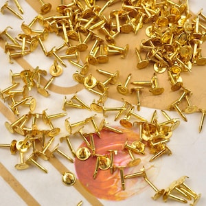 50Pcs/100Pcs/200Pcs Gold Plated Brass 4.5mm Pad Lapel Pin/Tie Tack,8mm Pin length