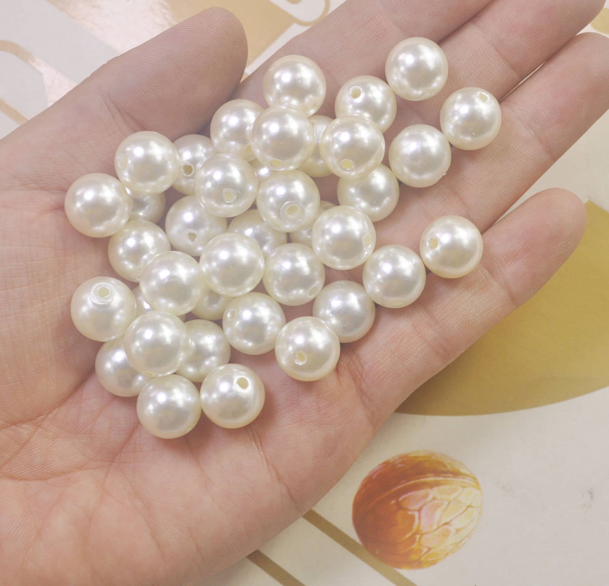 Lot De 20 Rivets Perles Blanches Nacrées - Diamètre 6mm, Neufs, Pour Bijoux Et Créations