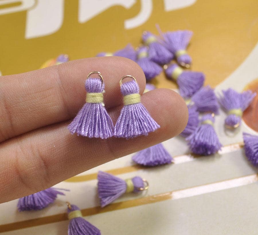 20pcs 1.5cm Cotton Tassel,mini Tassels,lavender Mini Tassels,roseo