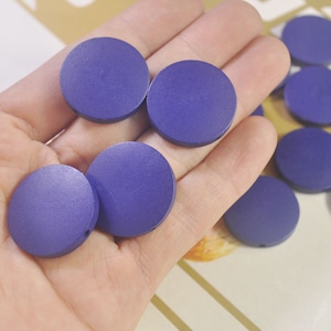 30 pcs Navy Blue Flat Round Wood Bead,Painted Wood Circles Wooden discs, wood disk ,Unfinished Wooden Beads for jewellry,25x5mm