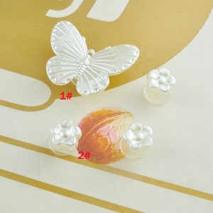 Flower/Butterfly Shoe charm,Butterfly Shoe charms,ABS Pearl Flower charm Butterfly Shoe Charm,Shoe Decoration,Shoe Accessories