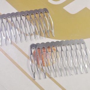 30Pcs 12 teeth Silver Metal Comb,Silver Plated Hair Combs,Wedding Bridal Comb,Hair Clip Accessories,Nickel Free,Lead Free