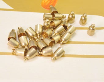 50pcs/lot Necklace End Tips Tassel Caps Leather Cord Crimps End Caps Beads Caps Fastener For DIY Jewelry Making Finding Supplies - 36