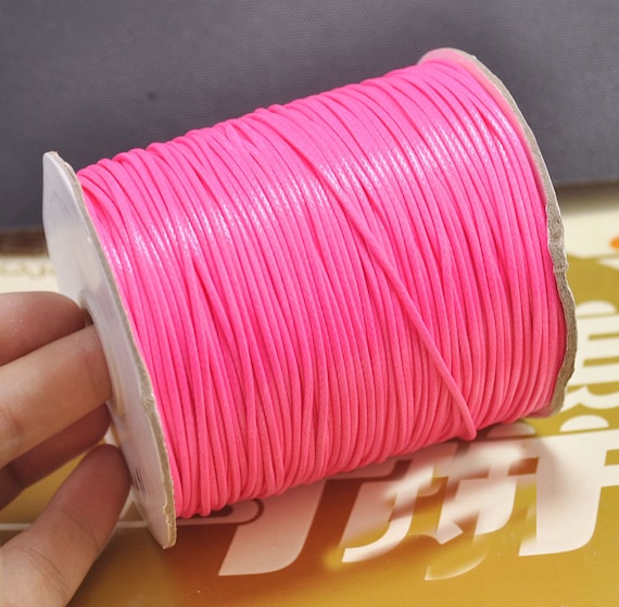 Wholesale 10yds 1.5mm Wax Cords String Rope,hot Pink Waxed Polyester Thread,jewelry  Beading String, for Bracelet & Necklace Making 